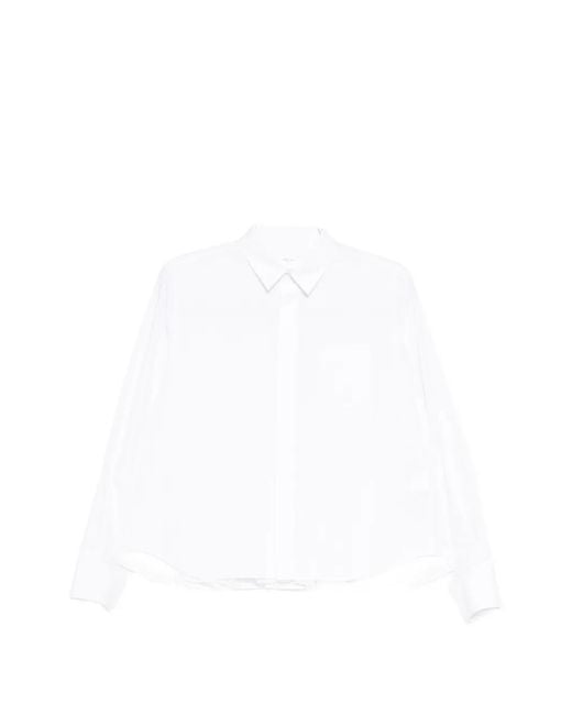 Sacai White Button-Up Poplin Shirt