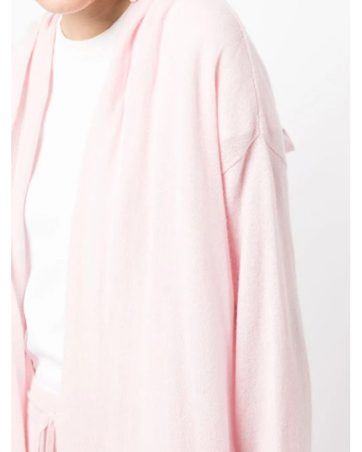 Teddy Cashmere Pink Napoli Hooded Cashmere Cardigan