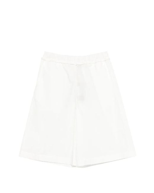 Pinko White Alcamo Elasticated Shorts