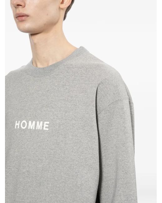 Comme des Garçons White Logo-Print Sweatshirt for men