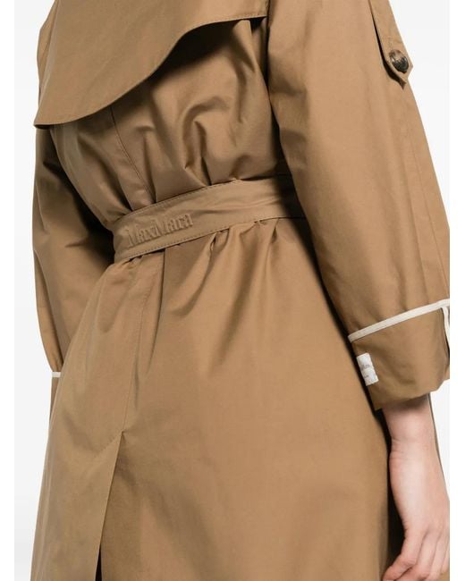 Max Mara Natural Cotton Blend Trench Coat