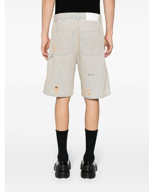 Pantalones vaqueros cortos de talle medio MSGM de hombre de color White