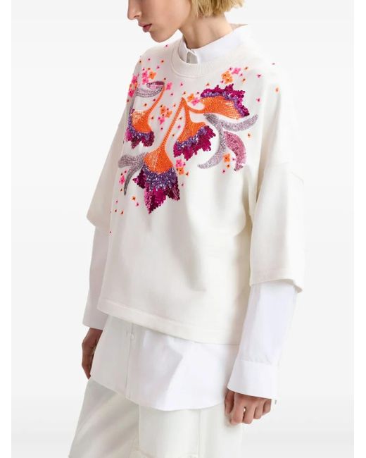 Essentiel Antwerp Hotanical スウェットシャツ White