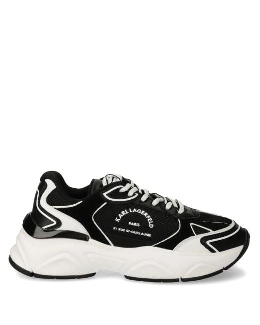 Baskets En Cuir À Logo Embossé Karl Lagerfeld en coloris Black