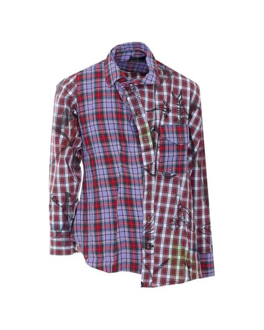 Vivienne Westwood メンズ パープル チェック シャツ