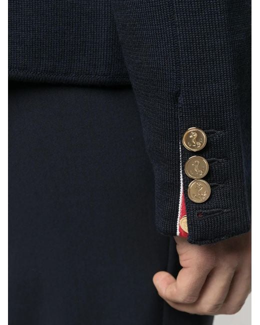 Thom Browne Gebreide Blazer in het Blue voor heren