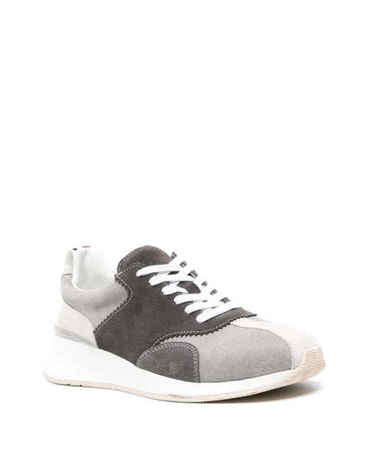 Thom Browne White Sprinter Suede Sneakers
