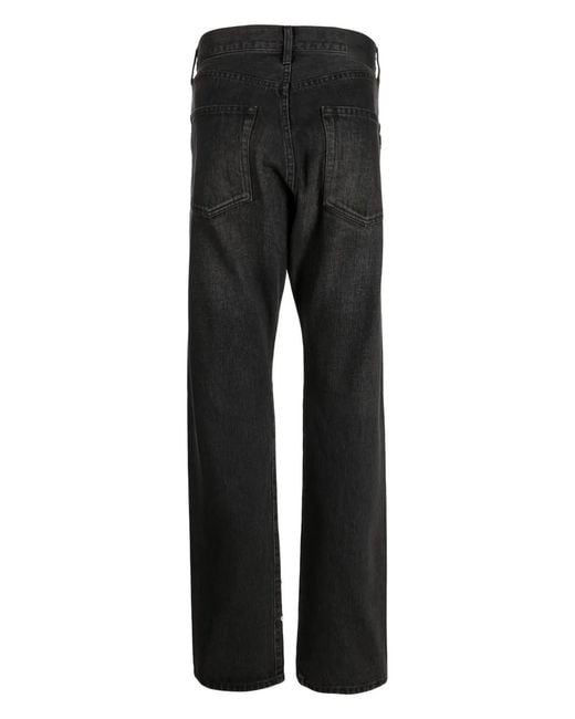 Undercover Black Bead-Embellished Straight-Leg Jeans
