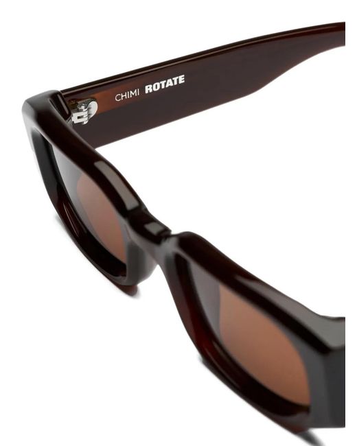 Chimi Brown Levi Square-Frame Sunglasses
