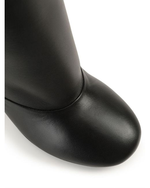 Sergio Rossi Black 90Mm Leather Boots