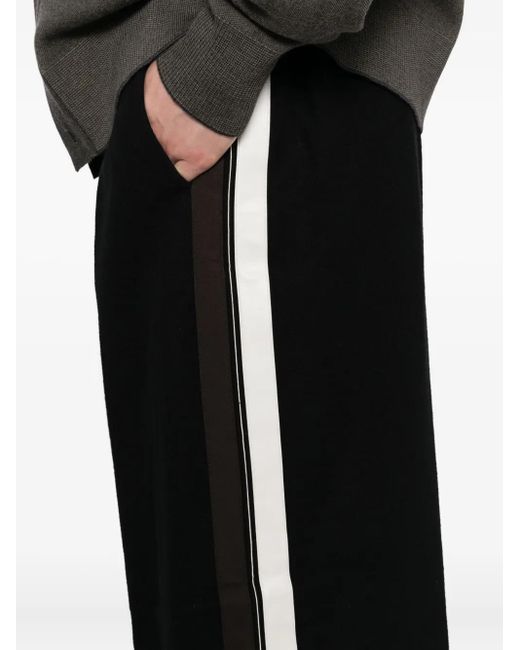 CROQUIS Black Brocade Stripe Tailored Trousers for men