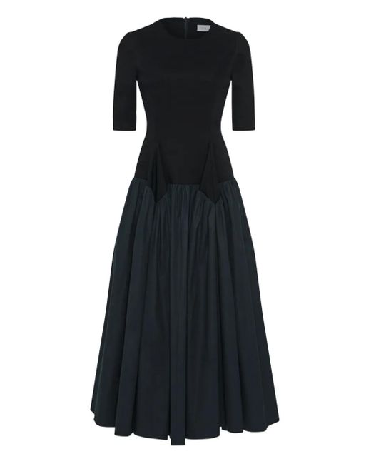 Vestido con peplum fruncido Rosetta Getty de color Black