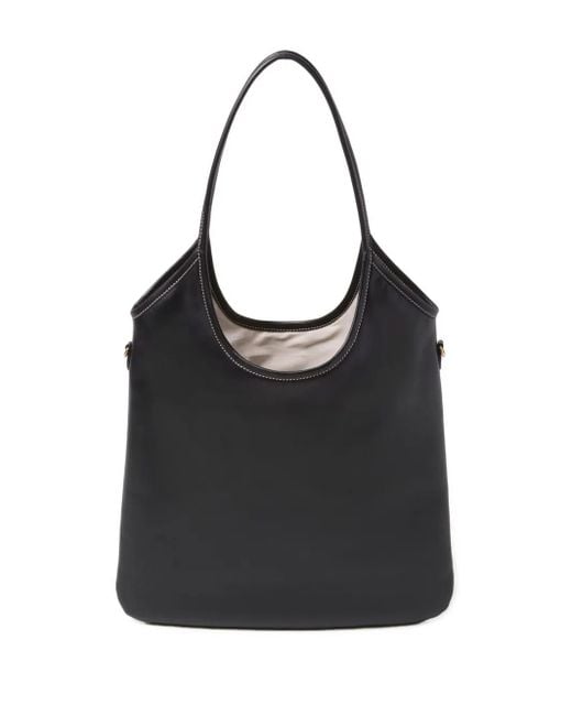 Miu Miu Black Ivy Logo-appliqué Tote Bag