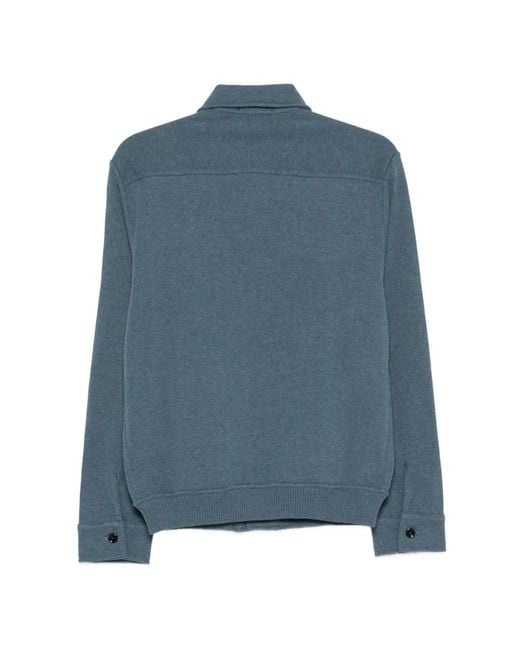 Lardini Blue Buttoned Pocket Cotton Jacket for men