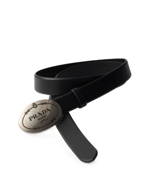 Prada Black Leather Belt