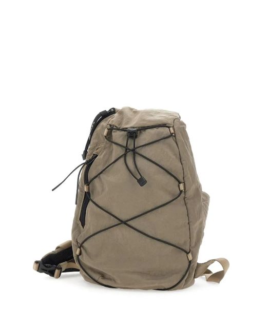 C P Company Natural Lens-Pocket Drawstring Backpack for men