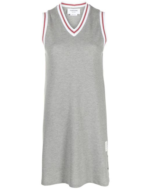 Thom Browne Mini-jurk Met Afwerking in het Gray