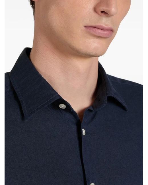 Slowear Blue Button-Fastening Shirt for men