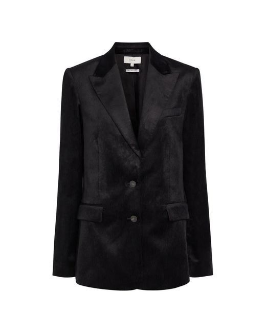 Vince Black Button Corduroy Blazer