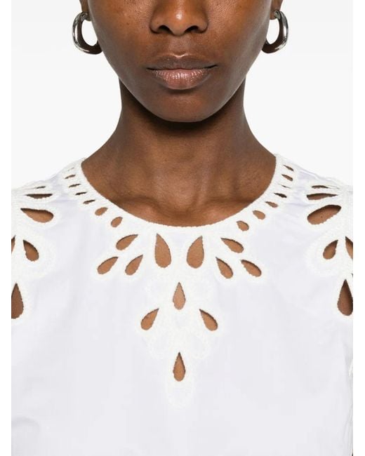 Antik Batik White Deva Cut-Out Midi Dress
