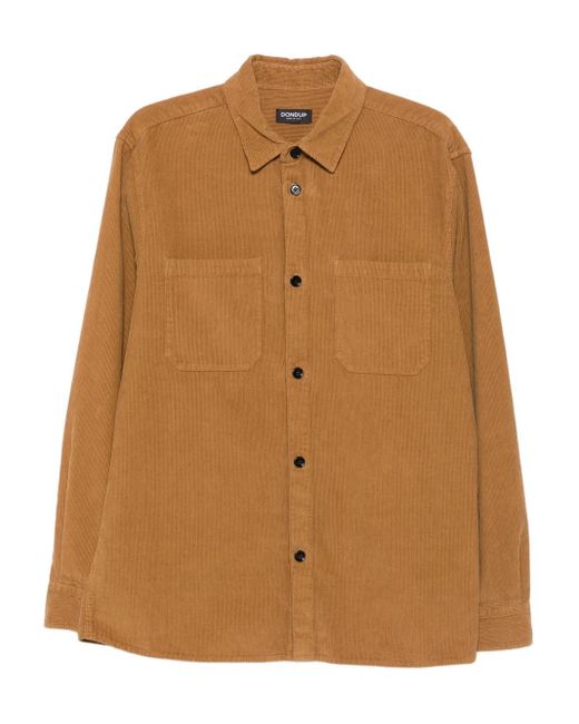 メンズ Dondup ダブルポケット シャツ Brown