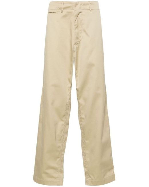 Nanamica Natural Straight Cotton-blend Trousers for men