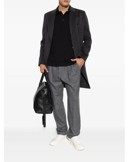 Paul Smith Blue Double-Breasted Wool Coat for men