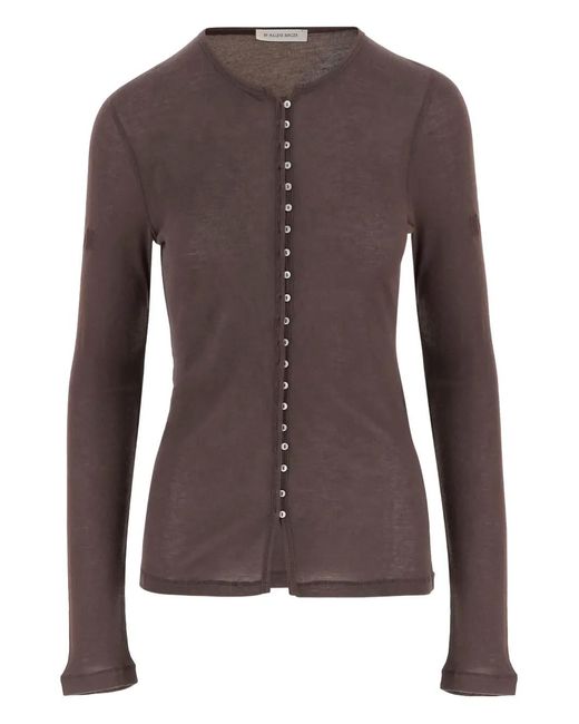 By Malene Birger Brown Button Closure Blouse