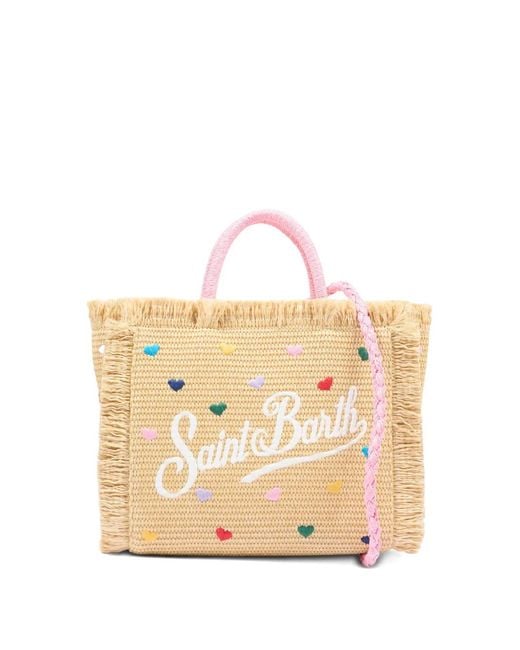 Mc2 Saint Barth Natural Sac Cabas Vanity À Broderies