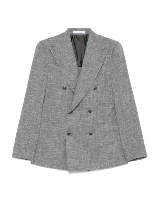 Tagliatore Gray Double-Breasted Blazer for men