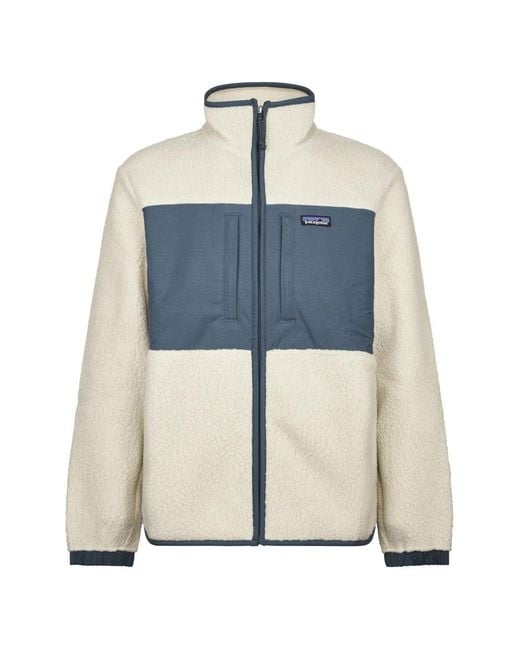 Patagonia Blue Fleece Panelled Jacket for men