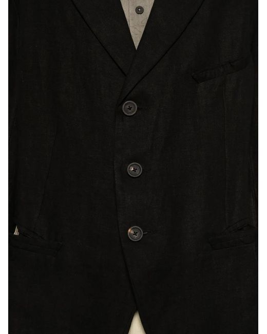 Ziggy Chen Black Buttoned Single-Breasted Suit Jacket for men