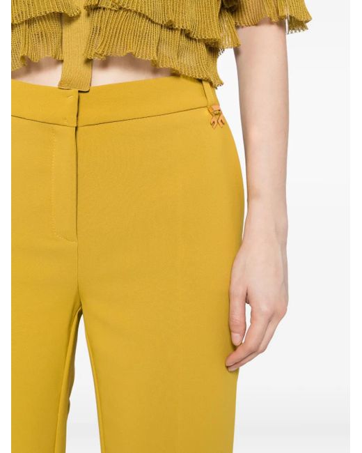Pantalon Crêpe Elisabetta Franchi en coloris Yellow