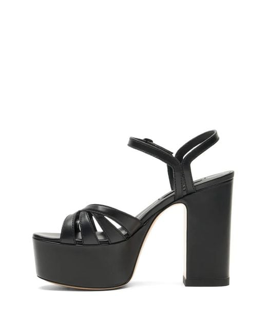 Casadei Black Elsa Platform Strap Sandals
