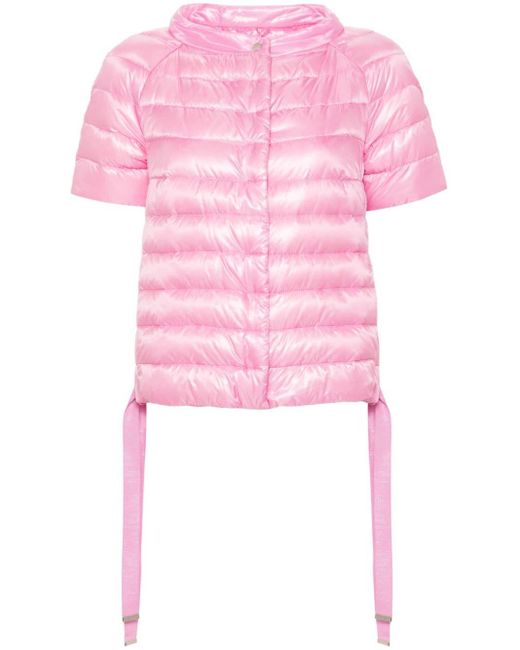 Herno Pink Short-sleeve Goose-down Jacket