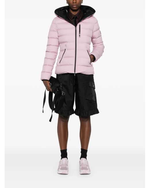Moncler Pink Herbe Hooded Quilted Jacket