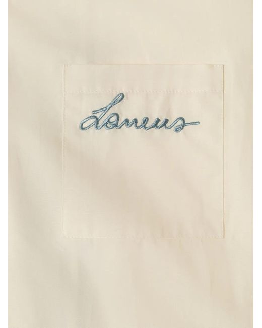 Laneus White Chest-Pocket Shirt for men