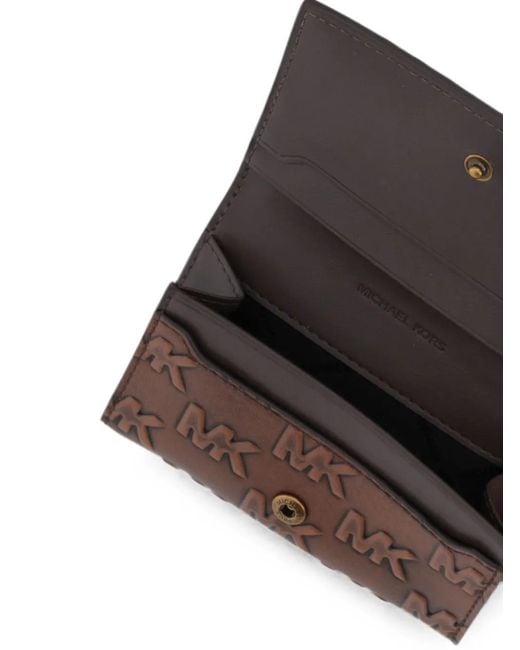 Michael Kors Brown Colby Logo-Embossed Leather Cardholder for men