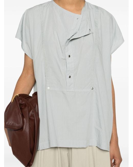 Lemaire Cap-sleeve Blouse Gray