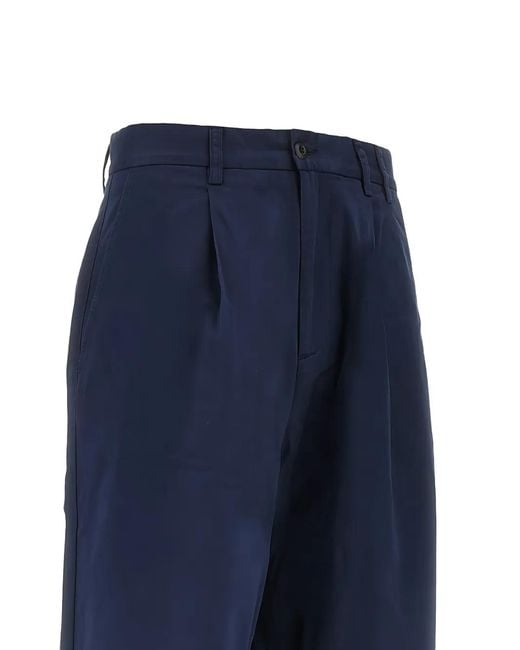 Forét Blue Pleated Trousers for men