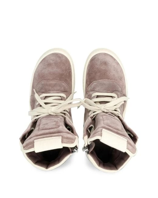 Rick Owens Pink Geobasket High-Top Sneakers