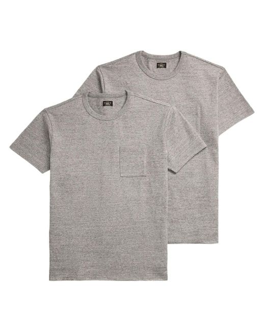 Lot de deux t-shirts en coton RRL pour homme en coloris Gray