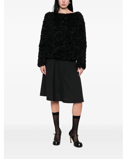 Simone Rocha Black Boat-Neck Jacket
