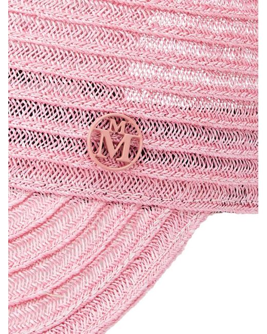 Maison Michel Pink Tiger Interwoven Cap