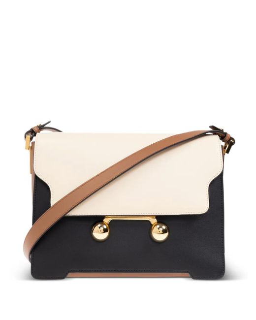 Marni Trunkaro Medium Leren Schoudertas in het Black