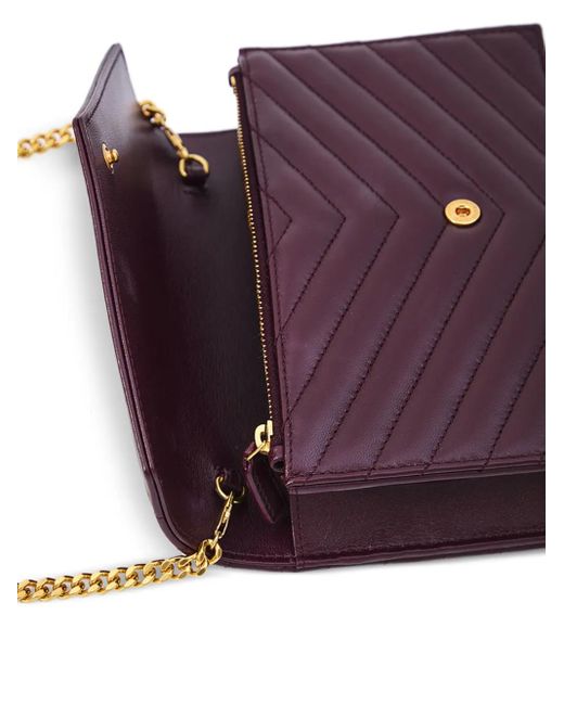 Bolso de mano Envelope Cassandre mini Saint Laurent de color Purple
