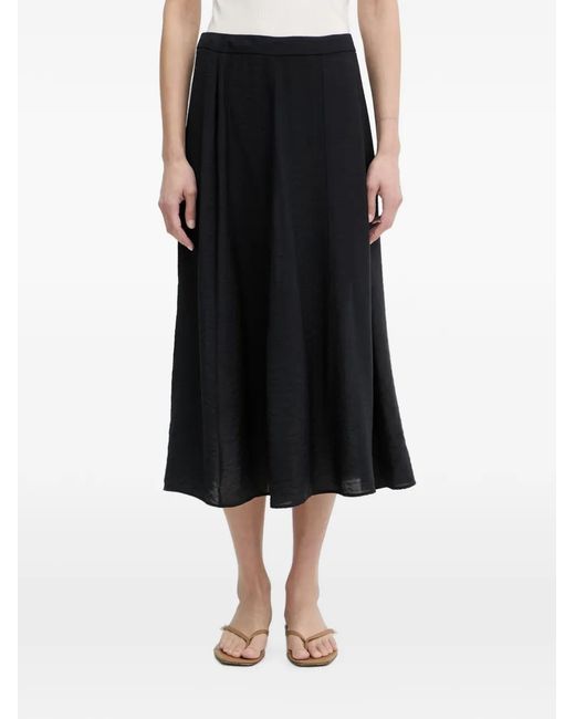 Marc O' Polo Black Seam-Detail Midi Skirt