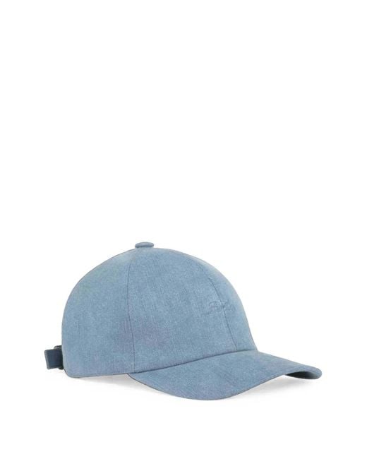 Aurélien Blue Embroidered Denim Cap for men