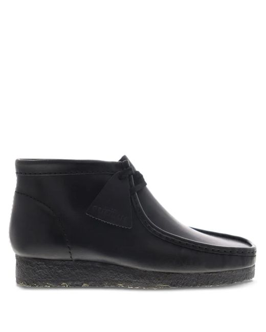 Clarks Black Wallabee Leather Boots for men