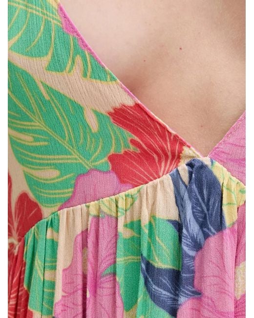 Rip Curl White Party Pack Floral-Print Spaghetti-Strap Maxi Dress